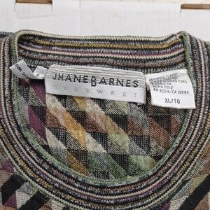 Jhane Barnes Multicolor Geometric Sweater Size XL